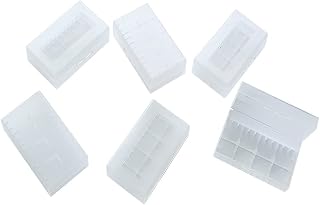 WYAN 6PCS for 21700/20700 Battery Box Container, Battery Organizer Case Holder,Clear Plastic Battery Box,Waterproof Battery Storage Box(White)