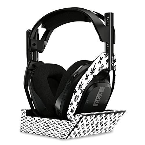 Image of MightySkins Glossy Glitter Skin Compatible with Astro A50 Wireless Headphones + Base Station (Gen 4) - CBD Black | Protective, Durable High-Gloss Glitter Finish | Easy to Apply | Made in The USA