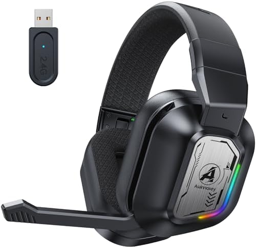 PH4 Wireless Gaming Headset with Microphone, Game/Music Mode, 2.4...