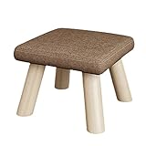 Mgichoom Pequeño otomano | Taburete de pie de Madera Debajo del Escritorio con Almohadilla Antideslizante - Taburete con reposapiés para Camas Altas, Taburete para Debajo del Escritorio