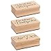 Produktbild Ideen mit Herz Stempel-Set | 3 Holzstempel mit Sprüchen | je 6,5cm x 4cm x 2,2cm | ideal für Hochzeit, Glückwünsche, Einladungen (Herzlichen Glückwunsch | Ein kleines Dankeschön | Für Dich)