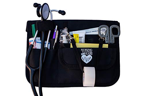 Nurse Fanny Pack with Stethoscope Holder  Medical Waist Bag Ideal for Nurses and Medical Care Workers  Premium Medical Fanny Pack for Nurses -Nurse Gift for Women-Black