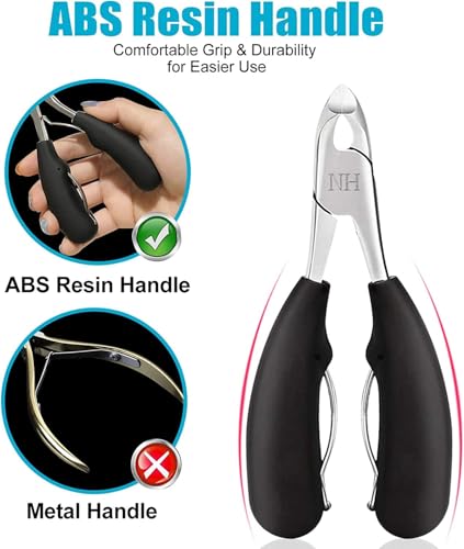 Image of Toenail Clippers, Professional Thick & Ingrown Toe Nail Clippers for Men & Seniors, Pedicure Clippers Toenail Cutters, Super Sharp Curved Blade
