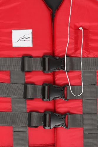 Image of Jilani Adult Safety Life Jacket Weight Capacity Up to 70Kg (Red)