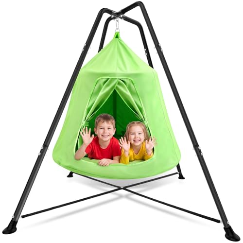 LaRandom X-Shaped Swing Frame with Tent