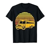 Retro Vintage Sunset School Bus Driver T-Shirt