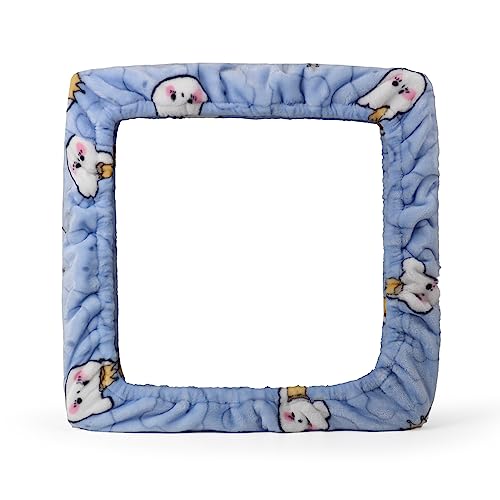 Image of ICZW Gripper Strip Frame Cover Rug Hooking Frame Cover Flannel for 19.6 inch x 19.6 inch Frame (Blue)