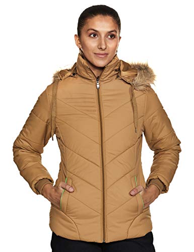 Qube By Fort Collins Women’S Parka Jacket (17413Q_Camel_Medium M)
