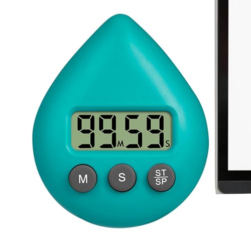 Timer numérique - Timer de la Cuisine étanche avec Tasse à Vent | Horloge de minuteries de Haute qualité Portable avec écran LCD | Facile à Lire Clocktimer pour Adultes Classroom Exercice Cuis