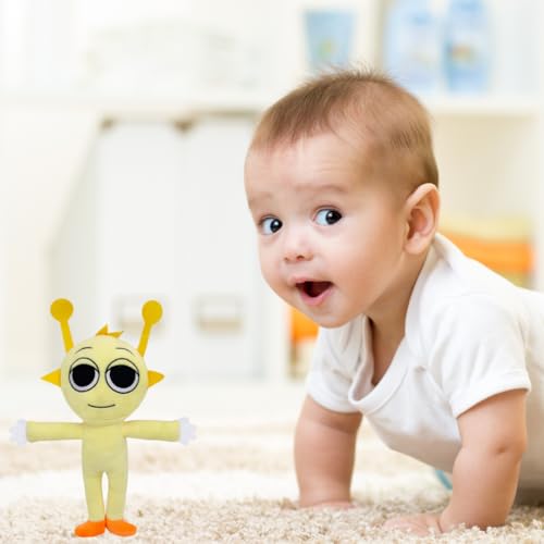 Image of Customized Text Standing Yellow Antenna Sprunki Plush Toys