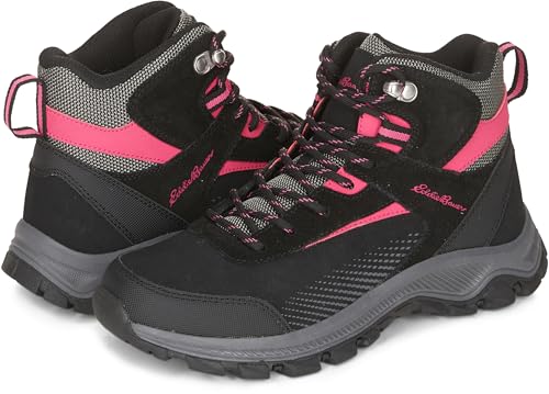 Eddie Bauer Bota de caminhada feminina Mount Bailey, Fúcsia preta, 8