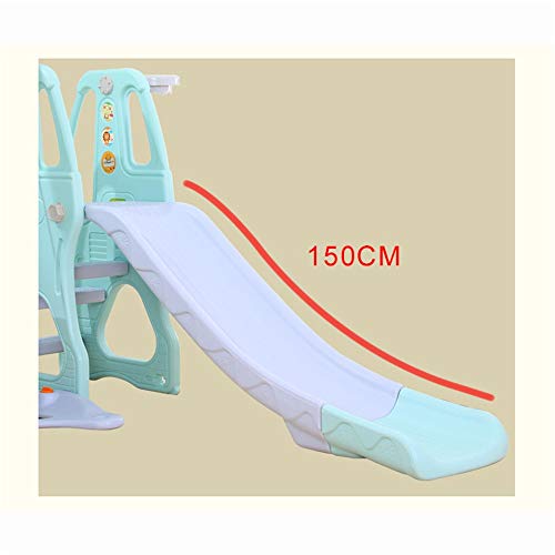 Indoor Slide Three-In-One Slide Indoor Toddler Play Family Slide Playground Recommended For Children Ages 1-10 Freestanding Slides (Color : Green, Size : 150X218X115Cm) #TOP3