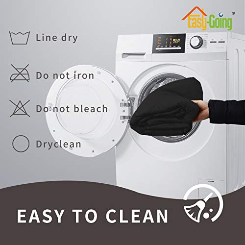 Image of Easy-Going Sofa Slipcover Waterproof Oversized Recliner Chair Cover Non-Slip Fabric Couch Cover for Living Room Washable Furniture Protector for Pets Kids Children Dog Cat (Oversized Recliner, Black)