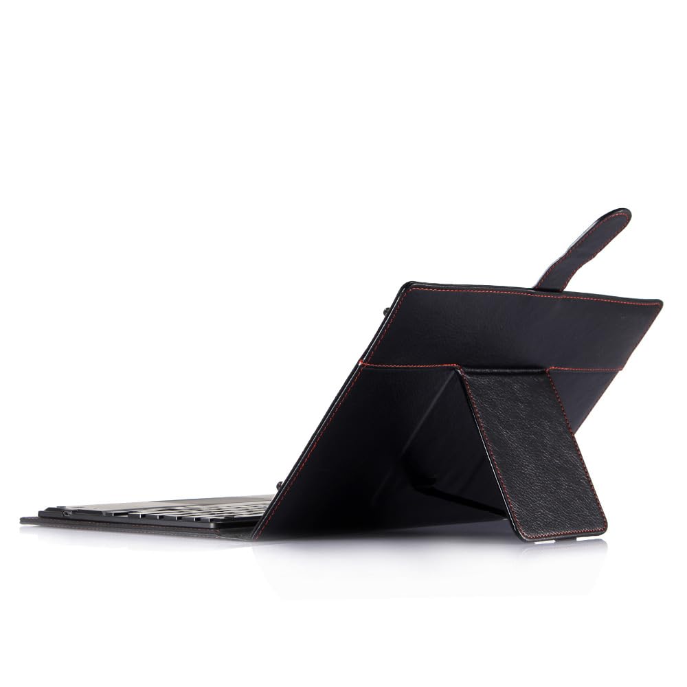 kuaijiexiaopu Funda Universal con Teclado y Soporte abatible Compatible con Todas Las Series de tabletas de 9 a 10 Pulgadas