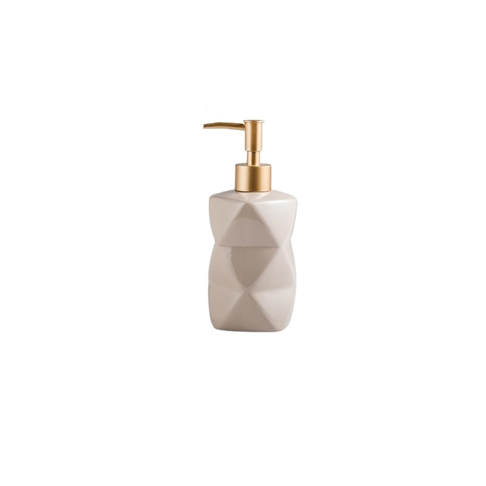 Ceramic Soap Dispenser Ceramic Soap Bottle Hand Sanitizer Dispensing Shower Gel Shampoo Lotion Pump Bathroom Storage(Dark Khaki)