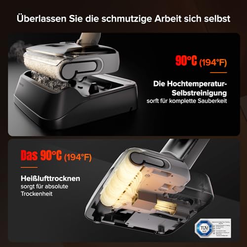 roborock roborock F25 GT Nass Trockensauger, 180° Lay-Flat Saugwischer, 90°C Hochtemperatur Selbstreinigung, 20.000 Pa Akku Staubsauger mit Wischfunktion, Wischsauger Kabellos Anti-Tangle für HarteBoden - Zusatzansicht 4 | Tages Deals
