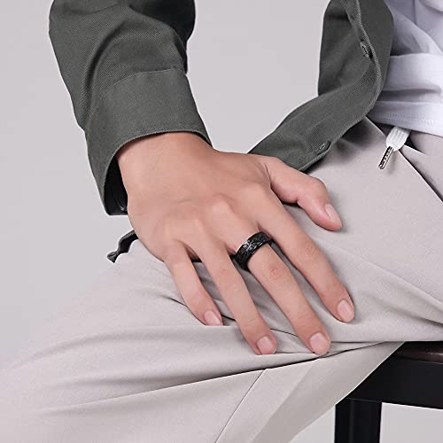 Anillo de ojo de Dios giratorio antiestrés para hombres 7