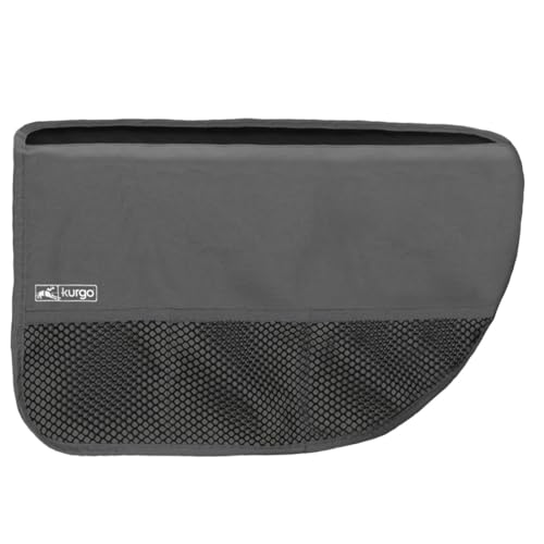 Kurgo Rover Car Door Dog Cover, Polyester Pet Protector for Sedans and SUVs, Waterproof Guard, Adjustable, Easy to Clean, Quick Installation, Storage Pockets, Travel Accessories - Charcoal Grey