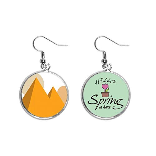 Pendientes de pirámides de Egipto colgantes amarillos ideales para looks de primavera