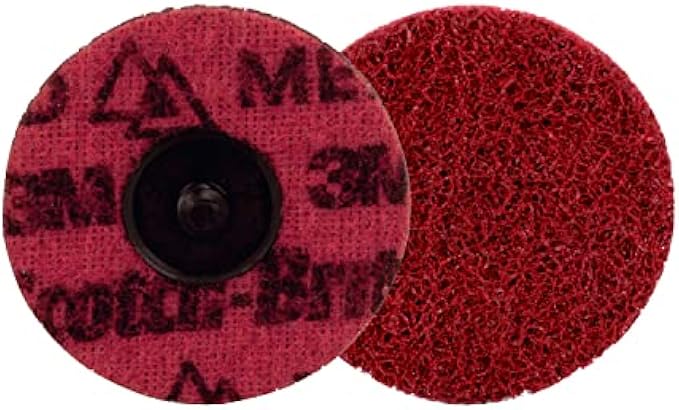Scotch-Brite Precision Surface Conditioning Disc, Roloc TR, Fine, Ceramic, Nonwoven Fiber, Easy Change, 3 in, 1000/Case, Bulk