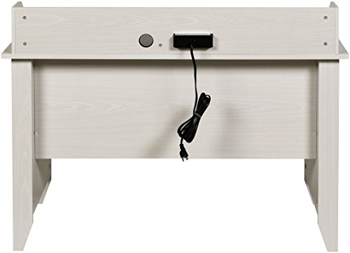 Onespace Eleanor Executive Desk Wood Grain, White Oak #TOP5