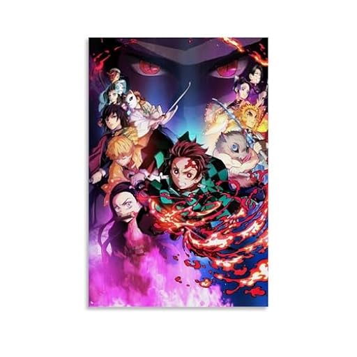 WLLKIY Póster de Demon Slayer Anime Comics Cover Poster Decorativo Lienzo Póster de pared e imagen artística moderna decoración de dormitorio familiar Póster 12 x 18 pulgadas (30 x 45 cm) | Ya disponible en tu tienda friki favorita! En mundofriki.es!
