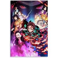 WLLKIY Póster de Demon Slayer Anime Comics Cover Poster