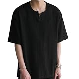 [Anzn] Tシャツ メンズ 夏服 メンズ 半袖tシャツ ゆったり 大きいサイズ おしゃれ なつふく 無地 快 適柔らかい肌触り 涼しい ファッション 服 メンズ-hei-M
