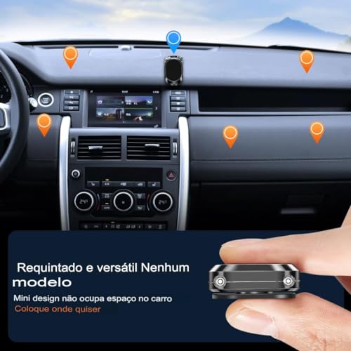 Suporte Universal Veicular 2 Peças Magnéticos Sucção de Celular para Carro Multifuncional Dobrável 3