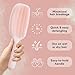 Lily England Curly Hair Brush - Detangling & Styling Tool with Flexible Bristles for Pain-Free Wet & Dry Curls (3c to 4c), Pink
