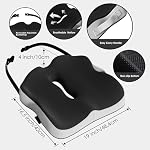 Memory Foam Seat Cushion for Truck Driver, Long Driving, Sciatica - Image 2
