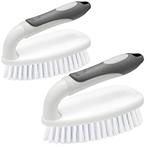 Scrub Brushes for Cleaning Bathtub Scrubber Heavy Duty Scrub Brush with Handle Stiff Bristle Cleaning Brush for Shower, Kitchen, Sink, Bathroom, Floor