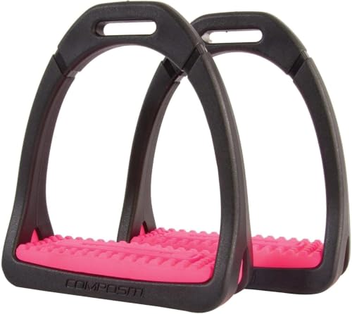 Image of Shires Compositi Premium Stirrups, Framboise (Raspberry)