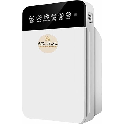 Silver Martini Air Purifier with True HEPA H13 Filtration Be