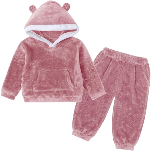 Image of Hovershoes Toddler Fleece Tracksuit Hoodie & Jogger Set, Pink, 3-4Y