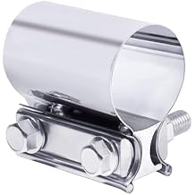 Exhaust Clamp, 2.0 2.25 2.5 2.75 3.0 4.0 Stainless Steel Exhaust Pipe Clamp for Pipes, Mufflers, Catalytic Converters