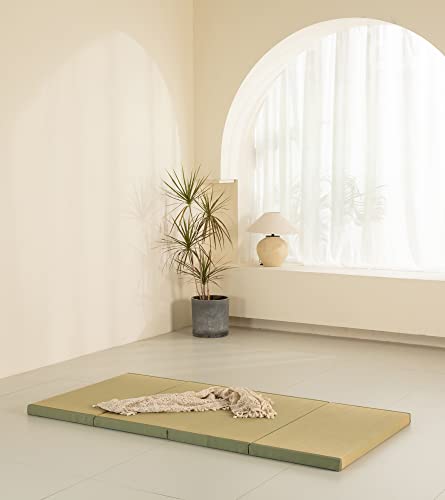 Mustmat Thick Tatami Mat Twin Xl Floor Mattress Japanese Tatami Bed With Storage Bag 39 X 80 X 2 In (Green) #TOP3