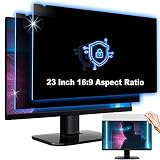 YAKAI【2-PACK Computer Privacy Screen Filter 23 Inch for 16:9 Aspect Ratio Widescreen Monitor, Anti-Spy & Anti-Glare Blue Light Blocking Protector - WxH: 20 1/16" x 11 5/16" (509mm x 286mm)