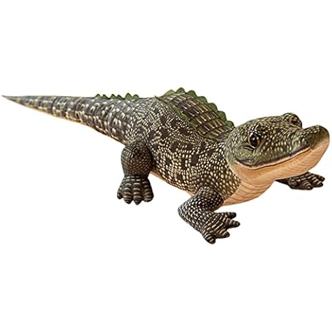 ELAINREN 100cm Lifelike Crocodile Large Plush Pillow Super Soft Alligator Stuffed Animals Toy, Realistic Giant Gator Shape Plushie Sleeping Pilllow Home Decor Gifts Cover