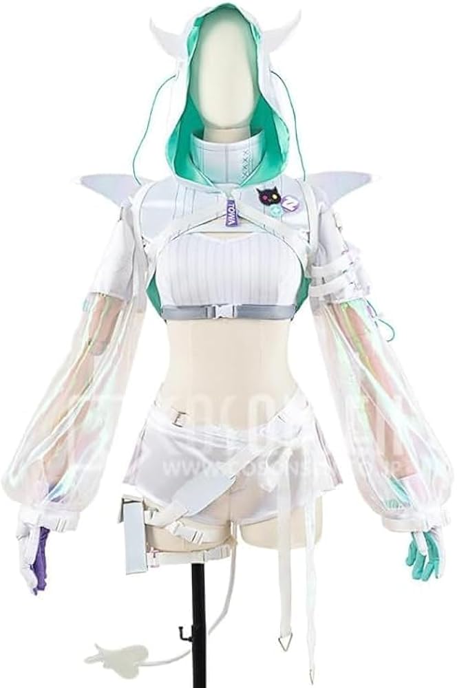 Amazon.co.jp: [Woodey] 実物撮影常闇トワ サイバー風 新衣装 コスプレ