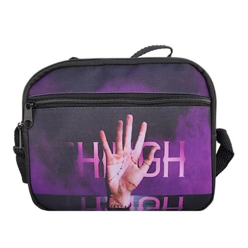 Kit Mochila Rodinha Wandinha Com Estojo E Lancheira Infantil