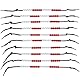 edxeducation Schüler Perlenschnur - 10er Set - 20 Perlen pro Schnur in zwei Farben - Zählperlen für Skip Counting, Mathe im Klassenzimmer