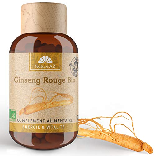 GINSENG ROUGE BIO 90 GÉLULES - FORTEMENT DOSÉ - AMÉLIORE LA MÉMOIRE ET LA CONCENTRATION - FABRIQUÉ EN FRANCE
