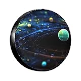 Space Planets Housse de protection de pneu de voiture Housse de protection pour roue de secours Décoration de pneu de voiture