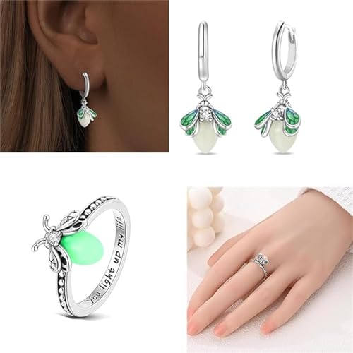 Firefly Ring Glow in the Dark, Glow in the Dark Firefly Ring, Stackable Rings for Women3