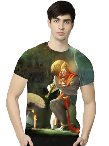 Image of STAND OUT All Over Printed Shiva, Krishna, Hanuman, Kali, Ram and Ravana, Ramayan, Bagavath Githa, Buddha Religious, Spiritual, Hindu Gods T-Shirts