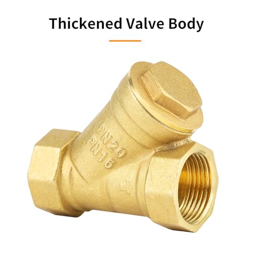Image of 3 /4 inch BSPP Female Thread Y Shaped Brass Strainer Valve Connector, Brass Y Type Strainer Pump for Working Environment of Water Gas and Oil