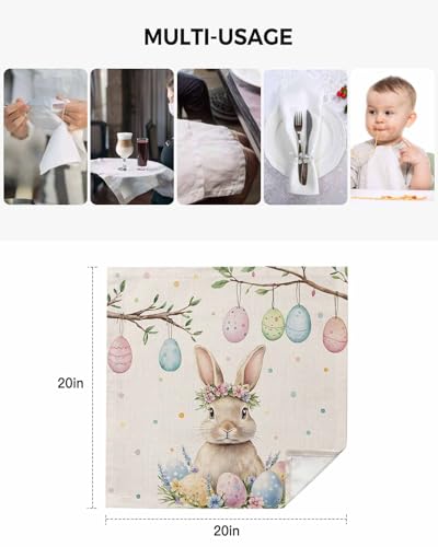 Servilletas de Tela Cuadradas Khaki Pack x4 miniatura 5