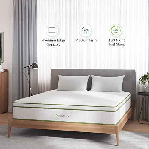Novilla-XL-Twin-Mattress-12-Inch-Gel-Memory-Foam-Hybrid-Mattress-with-Pocketed-Coil-for-Pressure-Relief-Motion-Isolation-Medium-Firm-Mattress-Twin-XL-in-a-Box-Amenity