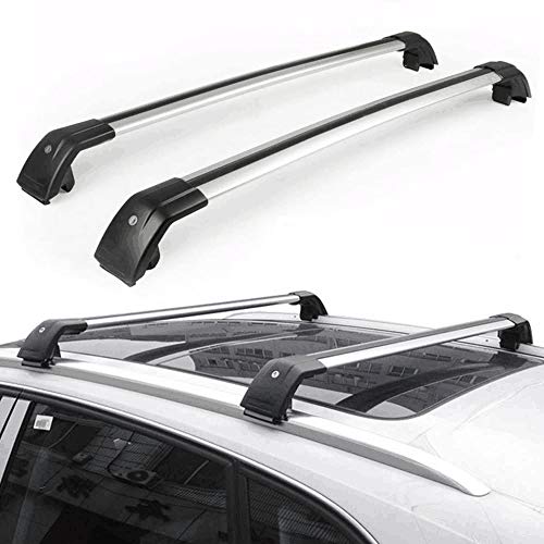 Fit for HRV 2016 2017 2018 2019 Lockable Baggage Luggage Racks Roof Racks Rail Cross Bar Crossbar - Silver
